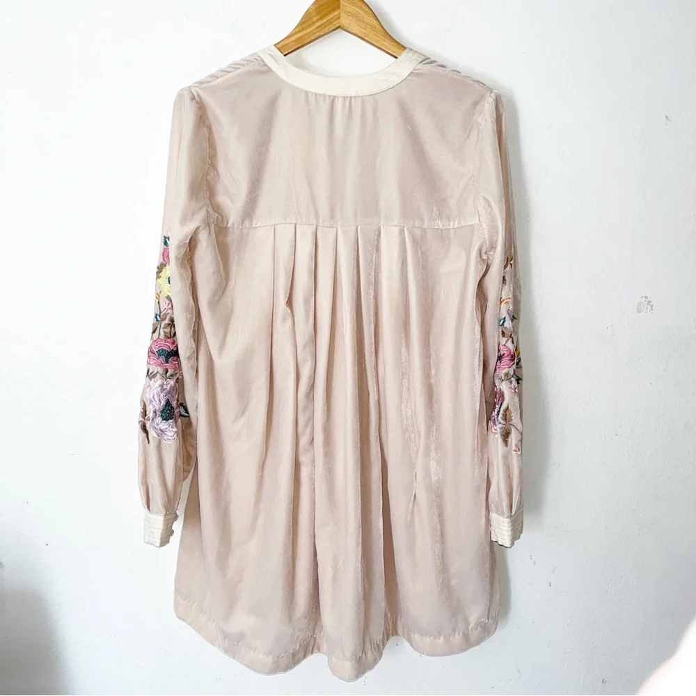 Free people Velvet Mia embroidered boho dress Sz M - Picture 9 of 10